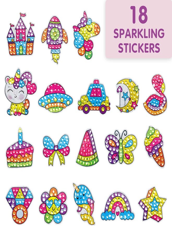 BEARUN Gem Art, Kids Diamond Painting Kit-Big 5D Gem, Arts and Crafts for Girls Ages 6-12, Create Your Own Magical Stickers and Suncatchers - Diamond Art Gift for Girls Ages 6, 7, 8, 9, 10-12, 6-8 - Image 5